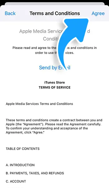 Step 6 - Accept terms and conditions