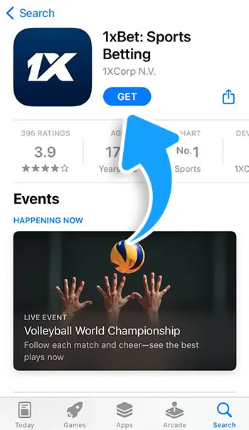 Step 9 - Download 1xBet and wait for install